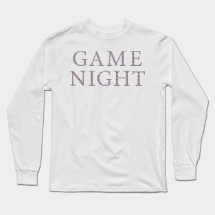 Pink leopard game night Long Sleeve T-Shirt